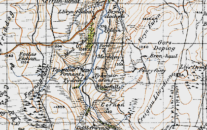 Old map of Llys Dymper in 1947