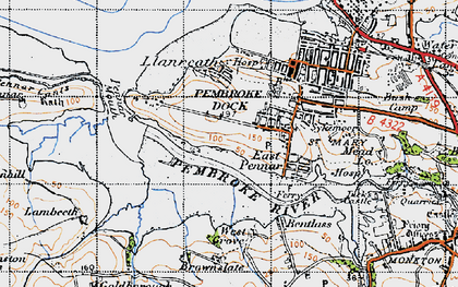 Old map of Brownslate in 1946