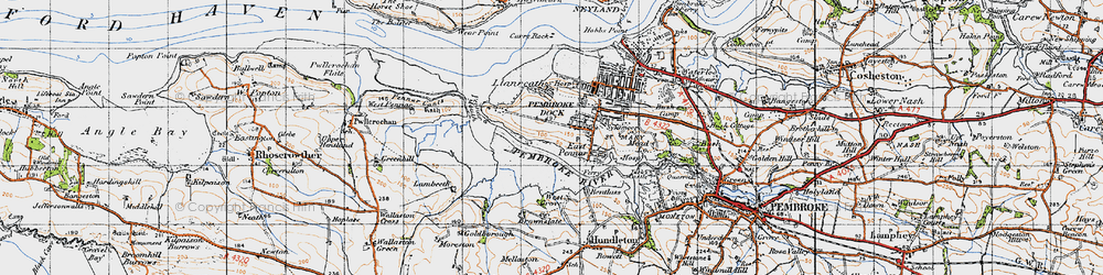 Old map of Brownslate in 1946