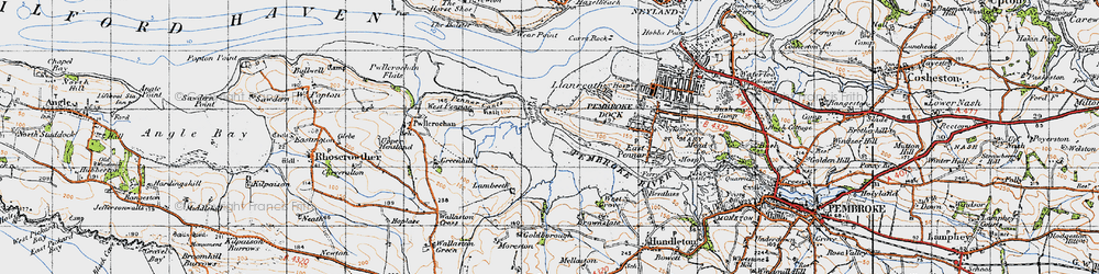 Old map of Pennar Park in 1946