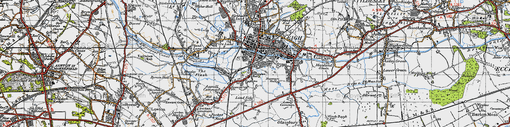 Old map of Pennington in 1947
