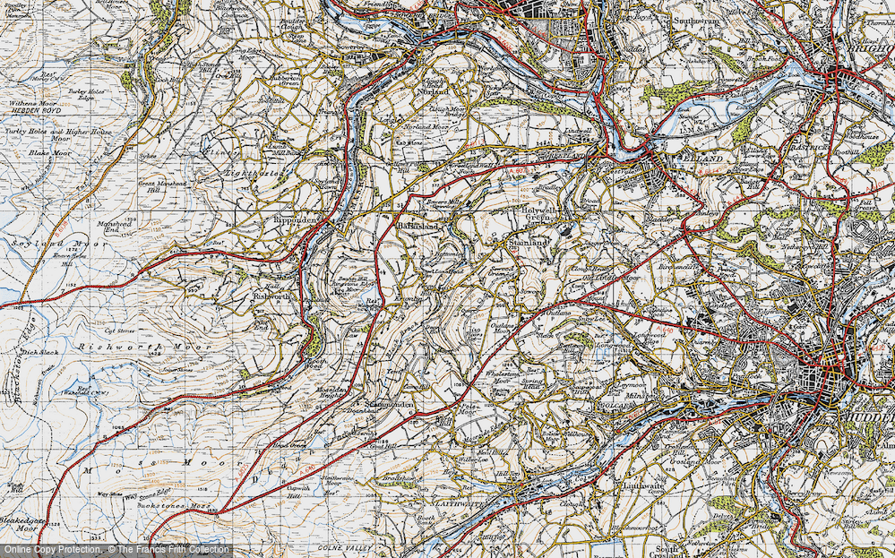 Old Map of Penny Hill, 1947 in 1947