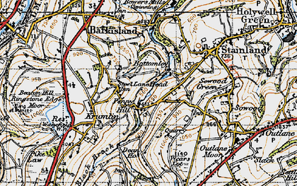 Old map of Penny Hill in 1947