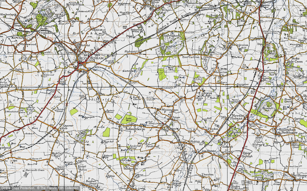 Old Map of Penny's Green, 1946 in 1946