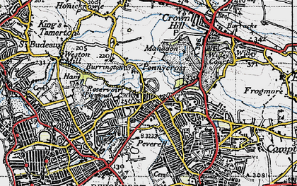 Old map of Pennycross in 1946