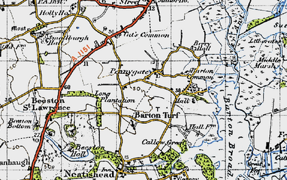Old map of Pennygate in 1945