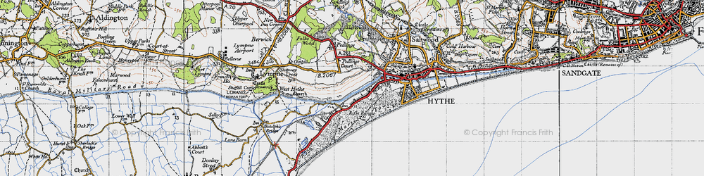 Old map of Pennypot in 1947