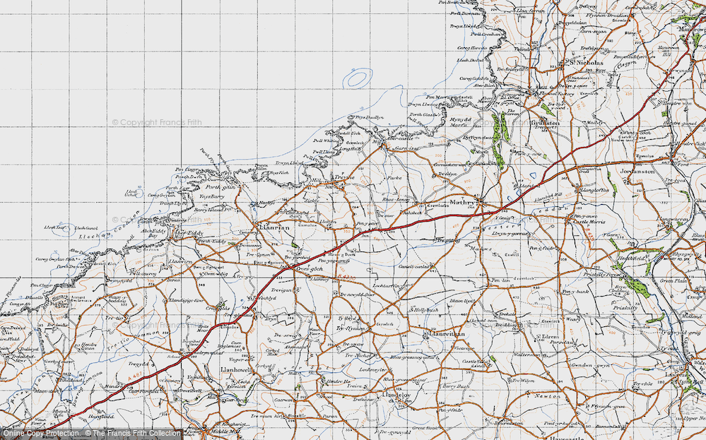 Old Map of Penparc, 1946 in 1946