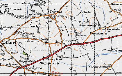 Old map of Penparc in 1946