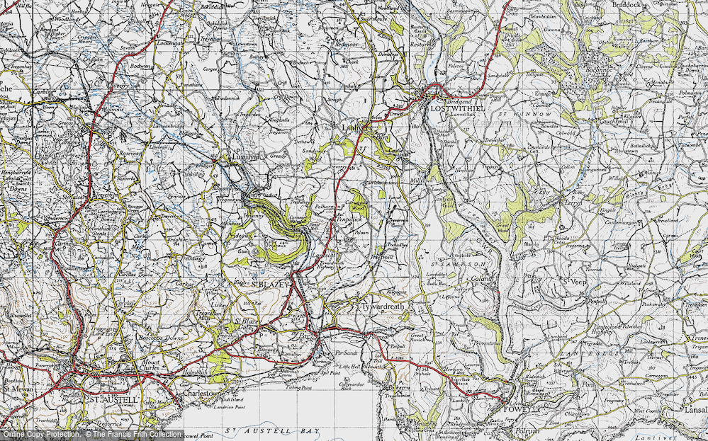 Old Map of Penpillick, 1946 in 1946