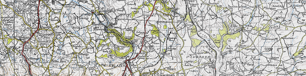 Old map of Penpillick in 1946