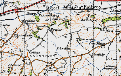 Old map of Penplas in 1946