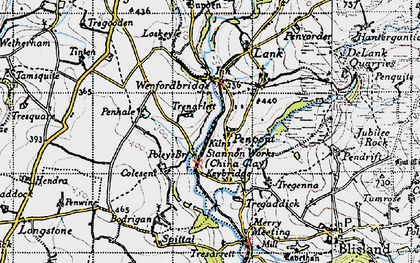 Old map of Penpont in 1946