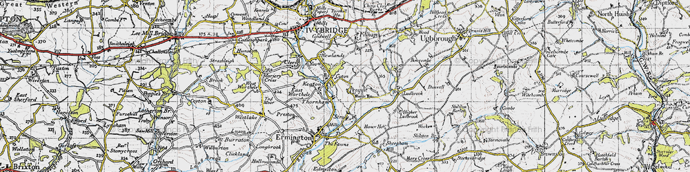 Old map of Penquit in 1946