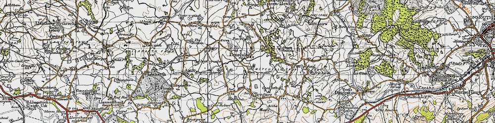 Old map of Penrhos in 1946