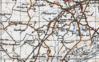 Old map of Penrhyd Lastra in 1947