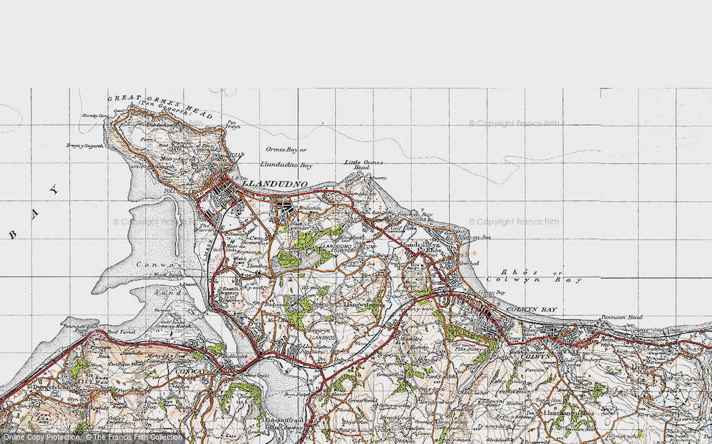 Old Map of Penrhyn side, 1947 in 1947