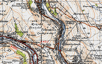 Old map of Penrhys in 1947