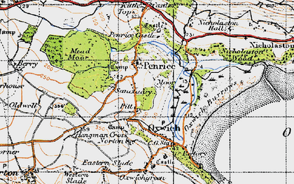 Old map of Penrice in 1946