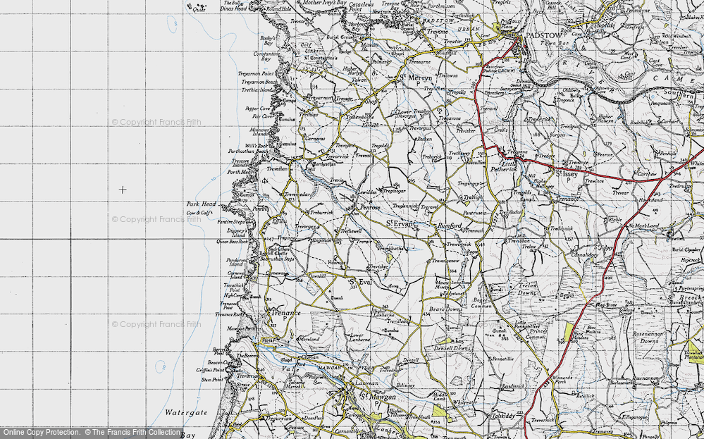 Old Map of Historic Map covering Lewidden in 1946