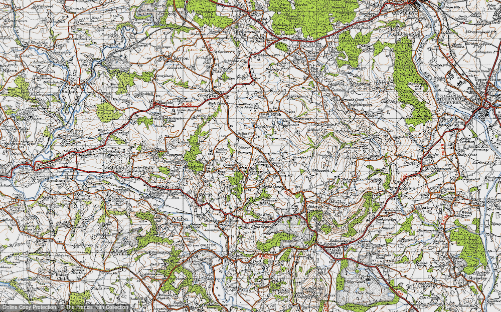 Old Map of Pensax, 1947 in 1947