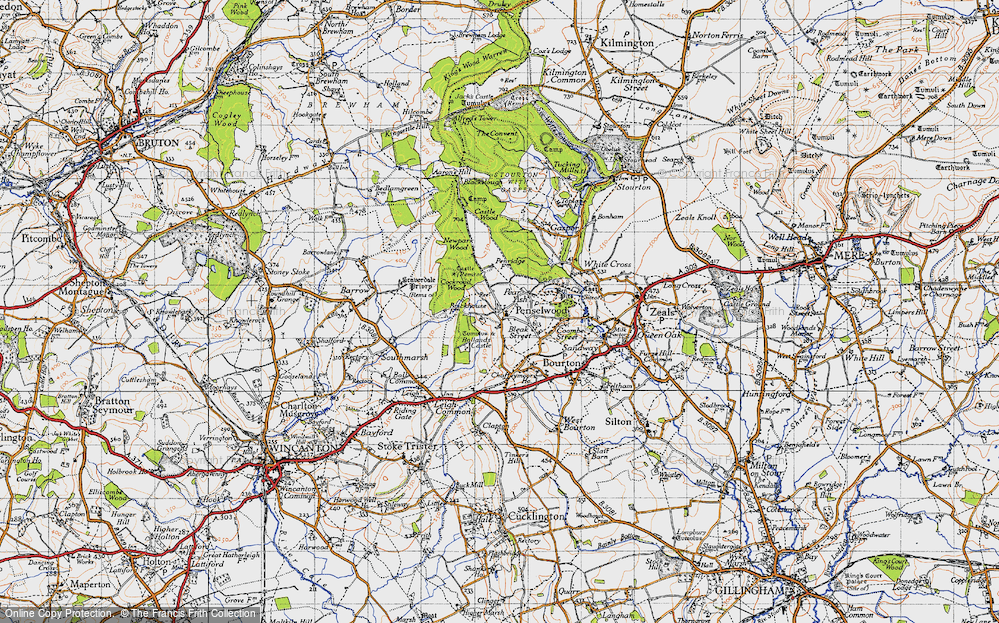 Old Map of Penselwood, 1945 in 1945