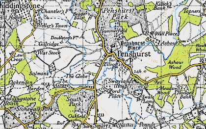Old map of Penshurst in 1946