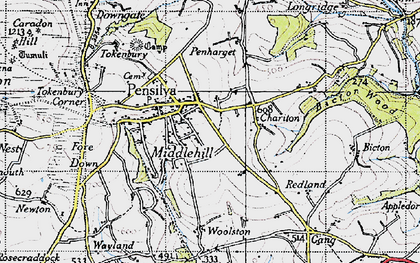 Old map of Pensilva in 1946
