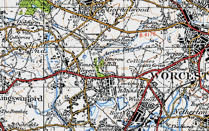 Old map of Pensnett in 1946