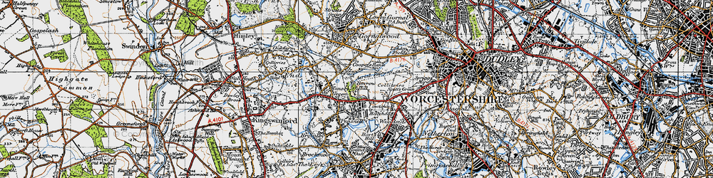 Old map of Pensnett in 1946