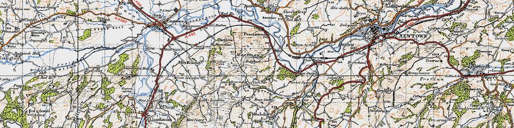 Old map of Allt y Gaer in 1947