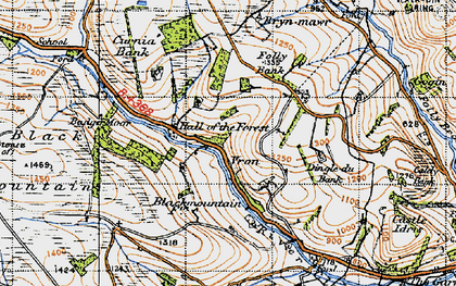 Old map of Badger Moor in 1947