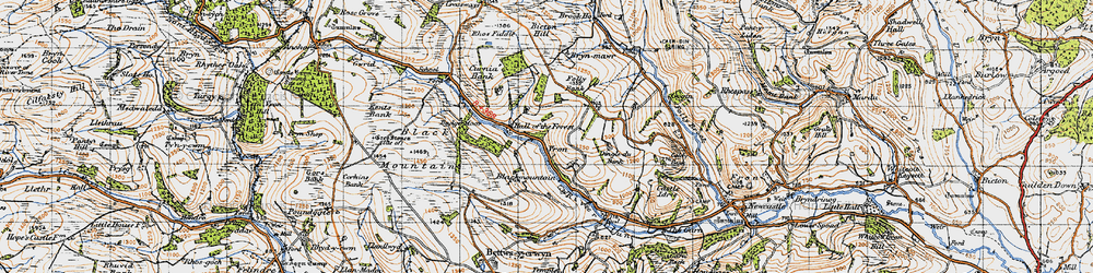Old map of Pentiken in 1947