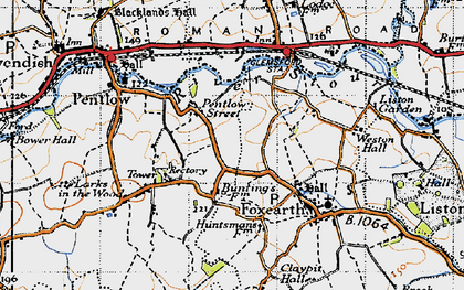 Old map of Pentlow Street in 1946