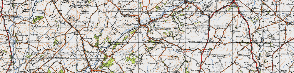 Old map of Bryn-banal-Fawr in 1946