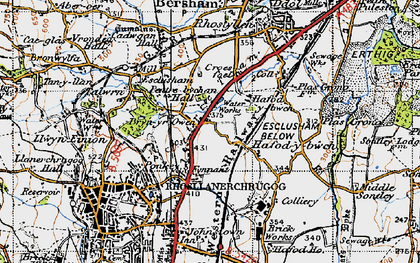 Old map of Pentre Bychan in 1947