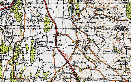 Old map of Pentre-celyn in 1947