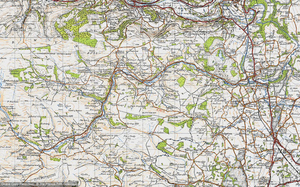 Old Map of Pentre Cilgwyn, 1947 in 1947
