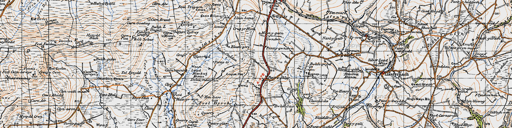 Old map of Wauncleddau in 1946