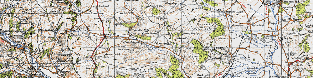 Old map of Bryncalled in 1947