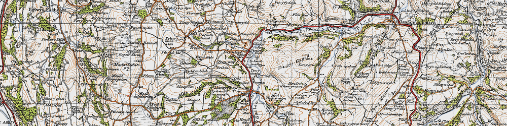 Old map of Tyn-y-caeau in 1947