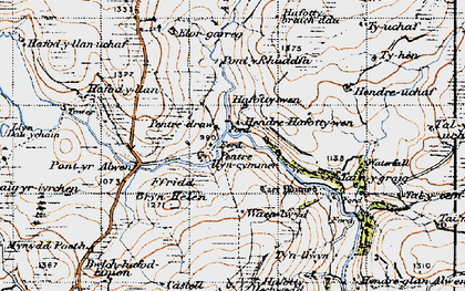 Old map of Tan-y-ffordd in 1947