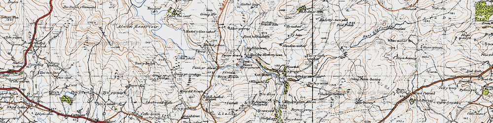 Old map of Tan-y-ffordd in 1947