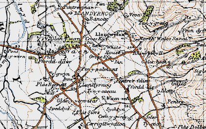 Old map of Pentre'r-felin in 1947