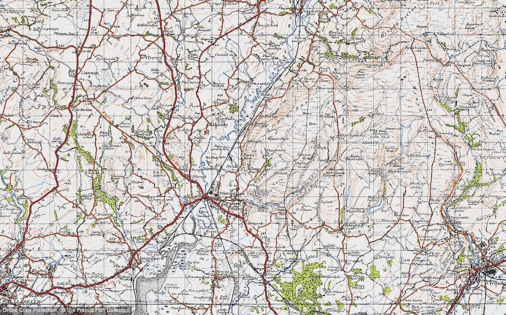 Old Map of Pentrebach, 1947 in 1947