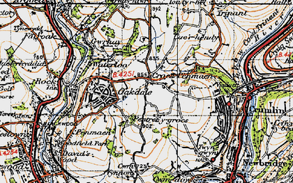 Old map of Pentref-y-groes in 1947