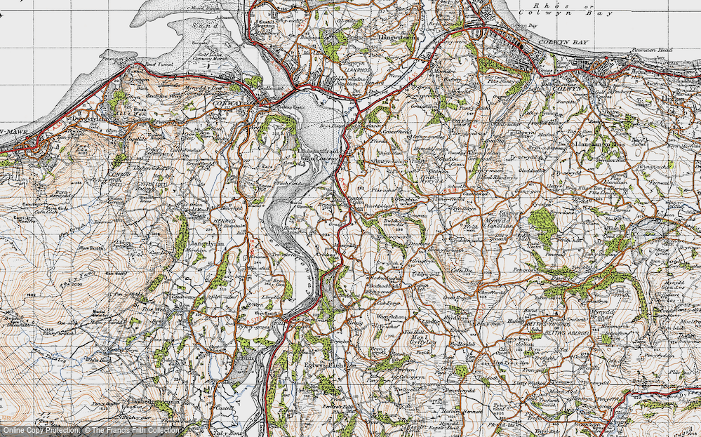 Old Map of Pentrefelin, 1947 in 1947