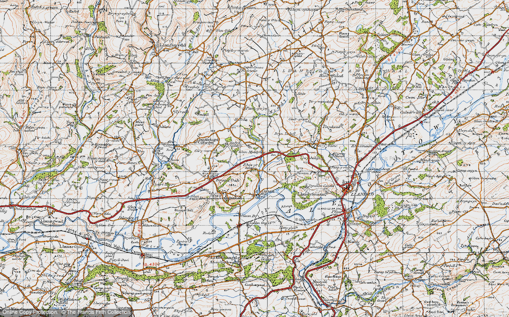 Old Map of Pentrefelin, 1947 in 1947