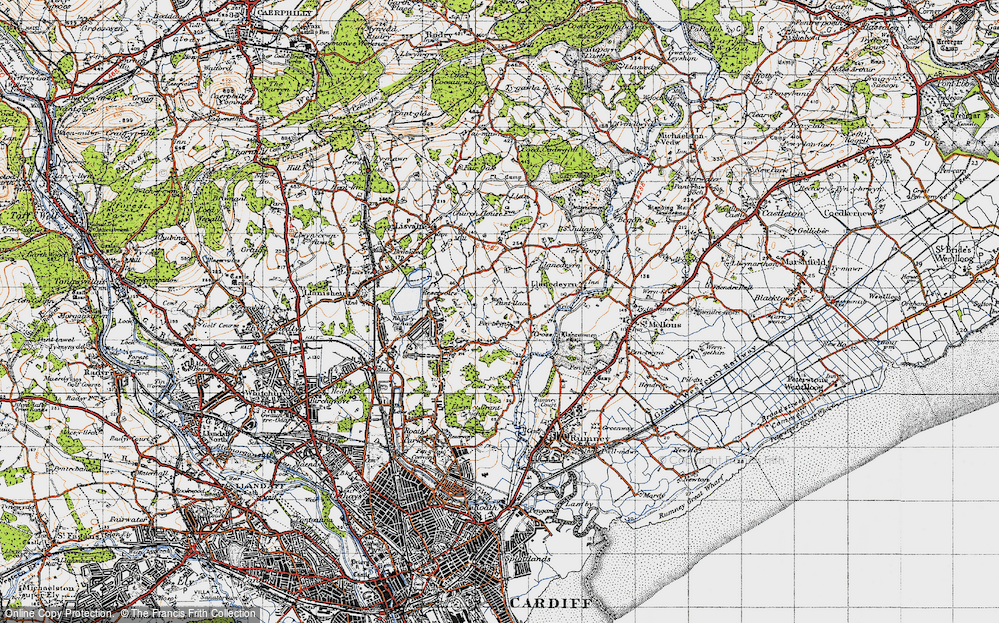 Old Map of Pentwyn, 1947 in 1947