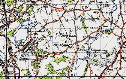 Old map of Pentwyn in 1947